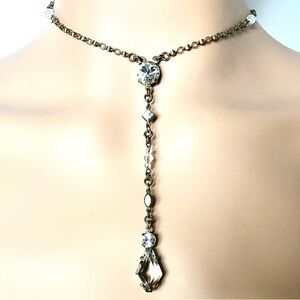 Sorrelli Long Crystal Y Necklace NWT